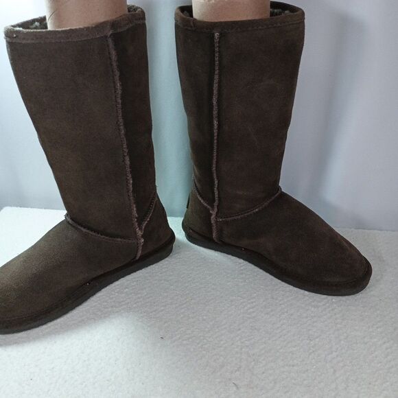 Bjorndal Women’s Size 7 Brown Suede Boots Faux Fur Lined Slip-On Comfort Warm - Picture 3 of 16
